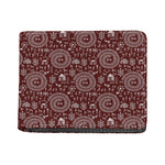 Red And White Warli Tribal Print Bifold Wallet