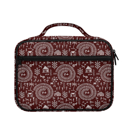 Red And White Warli Tribal Print Briefcase Bible Bag