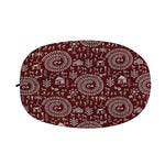Red And White Warli Tribal Print Car Side Mirror Covers