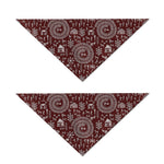 Red And White Warli Tribal Print Dog Bandana