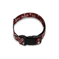 Red And White Warli Tribal Print Dog Collar
