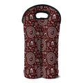 Red And White Warli Tribal Print Double Neoprene Wine Tote