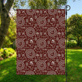 Red And White Warli Tribal Print Garden Flag