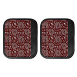 Red And White Warli Tribal Print Handle Covers