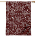 Red And White Warli Tribal Print House Flag