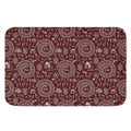Red And White Warli Tribal Print Indoor Door Mat