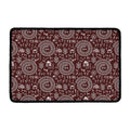 Red And White Warli Tribal Print Kitchen Mat
