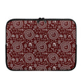 Red And White Warli Tribal Print Laptop Sleeve
