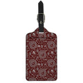 Red And White Warli Tribal Print Luggage Tag