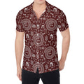 Red And White Warli Tribal Print Men's Shirt