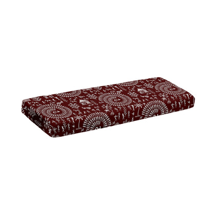 Red And White Warli Tribal Print Piano Keyboard Cover