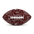Red And White Warli Tribal Print Rugby Ball