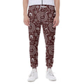 Red And White Warli Tribal Print Joggers