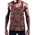 Red And White Warli Tribal Print Men's Workout Tank Top