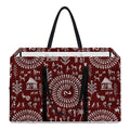 Red And White Warli Tribal Print Utility Tote Bag