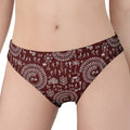 Red And White Warli Tribal Print Women's Panties