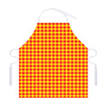 Red And Yellow Check Pattern Print Adjustable Apron