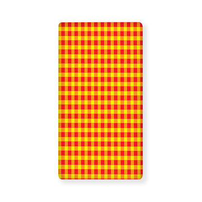 Red And Yellow Check Pattern Print Baby Crib Sheet