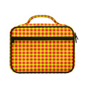 Red And Yellow Check Pattern Print Briefcase Bible Bag