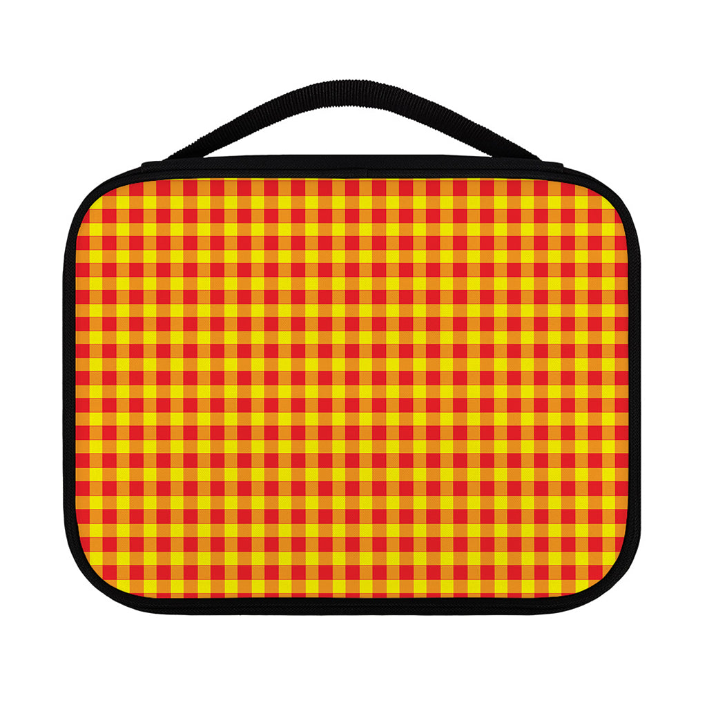 Red And Yellow Check Pattern Print Classic Bible Case