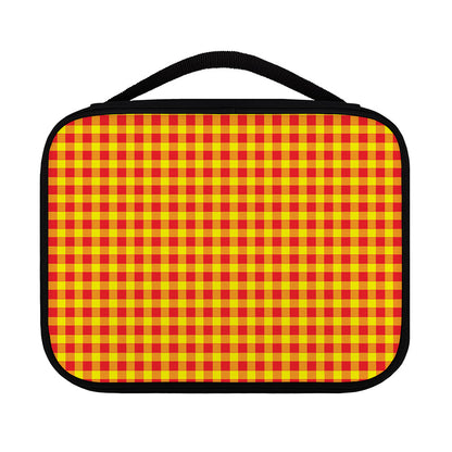 Red And Yellow Check Pattern Print Classic Bible Case