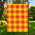 Red And Yellow Check Pattern Print Garden Flag