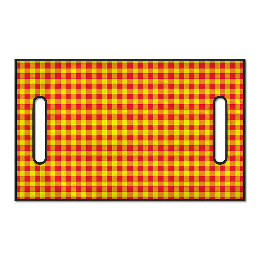 Red And Yellow Check Pattern Print Golf Cart Seat Cover