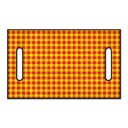 Red And Yellow Check Pattern Print Golf Cart Seat Cover