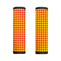 Red And Yellow Check Pattern Print Handle Covers