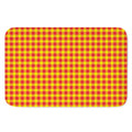 Red And Yellow Check Pattern Print Indoor Door Mat