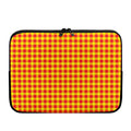Red And Yellow Check Pattern Print Laptop Sleeve