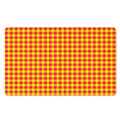 Red And Yellow Check Pattern Print Polyester Doormat