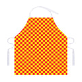 Red And Yellow Checkered Pattern Print Adjustable Apron