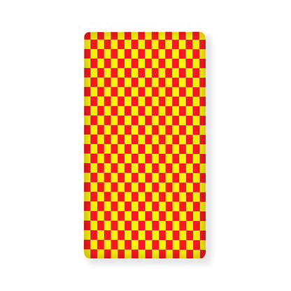 Red And Yellow Checkered Pattern Print Baby Crib Sheet