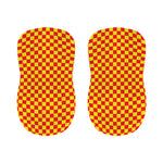 Red And Yellow Checkered Pattern Print Bar Stool Covers