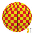 Red And Yellow Checkered Pattern Print Basketball