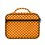 Red And Yellow Checkered Pattern Print Briefcase Bible Bag