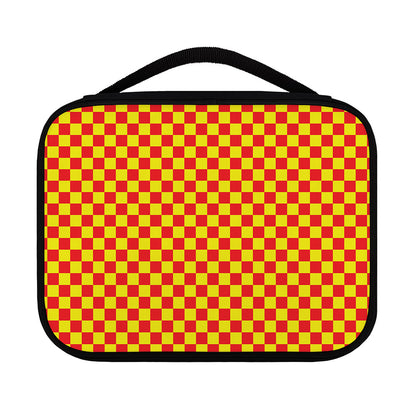 Red And Yellow Checkered Pattern Print Classic Bible Case