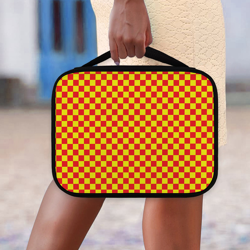 Red And Yellow Checkered Pattern Print Classic Bible Case