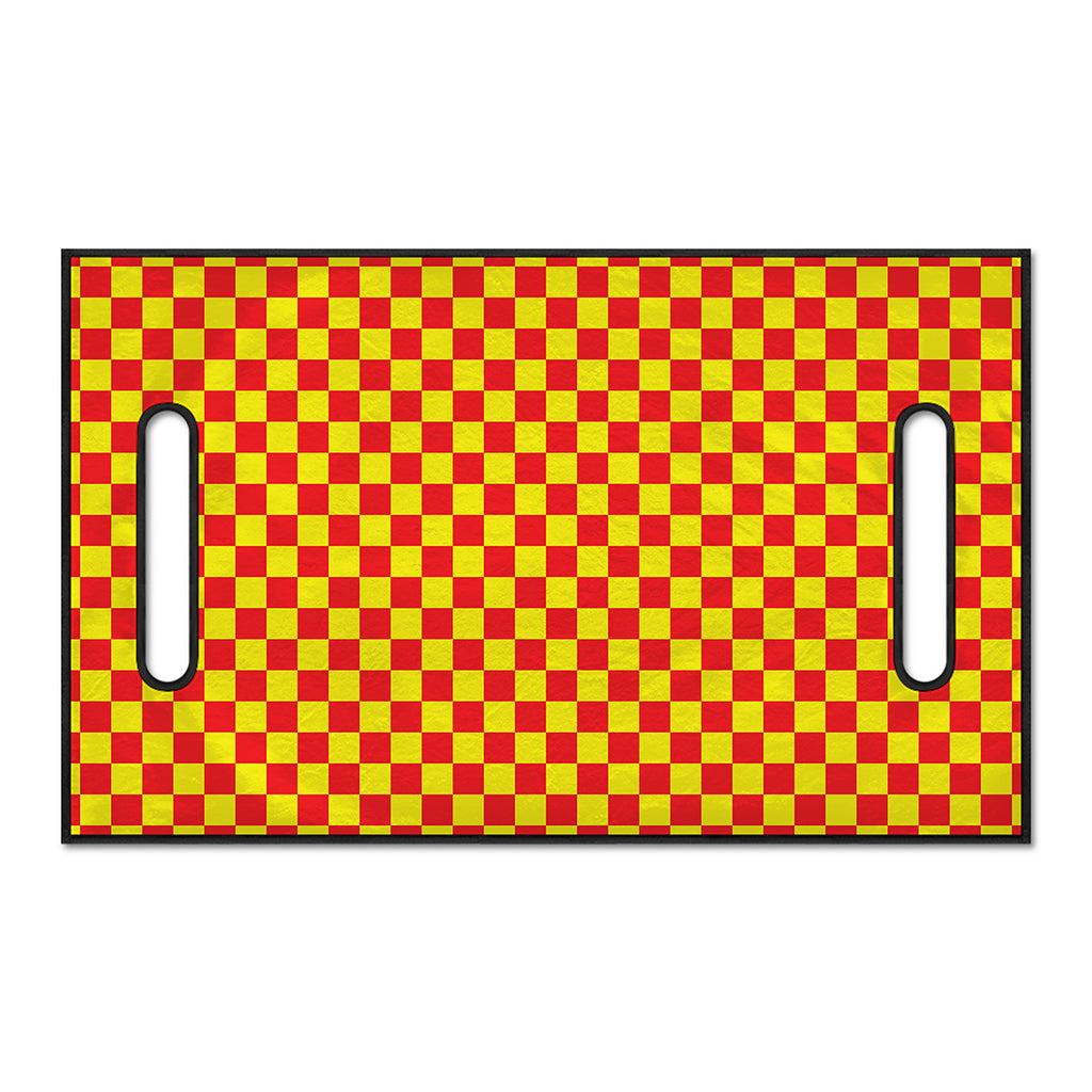 Red And Yellow Checkered Pattern Print Golf Cart Seat Cover