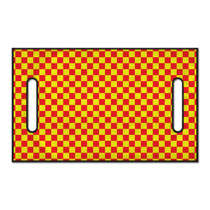Red And Yellow Checkered Pattern Print Golf Cart Seat Cover