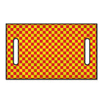 Red And Yellow Checkered Pattern Print Golf Cart Seat Cover