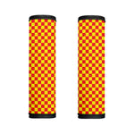 Red And Yellow Checkered Pattern Print Handle Covers