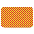 Red And Yellow Checkered Pattern Print Indoor Door Mat