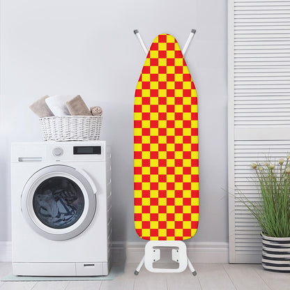 Red And Yellow Checkered Pattern Print Ironing Board Cover
