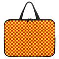 Red And Yellow Checkered Pattern Print Laptop Sleeve With Handle