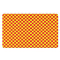 Red And Yellow Checkered Pattern Print Polyester Doormat