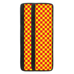 Red And Yellow Checkered Pattern Print Refrigerator Handle Covers