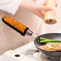 Red And Yellow Checkered Pattern Print Skillet Handle Cover
