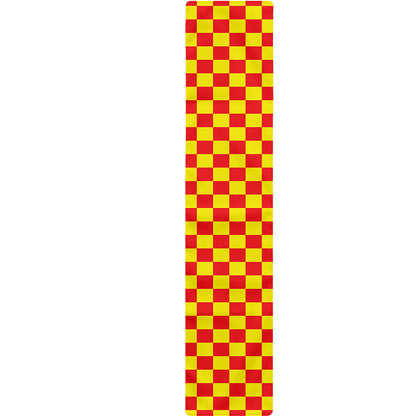 Red And Yellow Checkered Pattern Print Table Runner